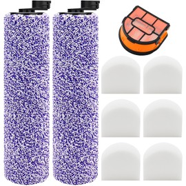 9 Pack Brush Roller and Filter Replacement for Shark WD201 Vacuum - Washable Foam Filters for WD100, WD101, WD101C, WD200, WD200C, WD201, WD201C - HydroVac Pro XL 3-in-1 Vacuum