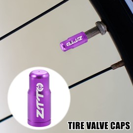 X AUTOHAUX Pack of 5 Valve Caps French Type Valve Tyre Dust Cover for Bicycle Purple