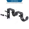Anndason Heavy Duty Curtain Rod Brackets Double Curtain Rod Brackets