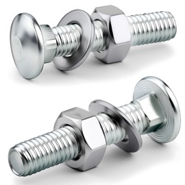 XRXYMQ Pack of 25 Carriage Bolts M8 x 40 mm Carriage Bolts Gate Hinge Screws M8 Flat Head Screws with Nuts DIN934 and Washers DIN125 for Furniture Decoration Construction Industry