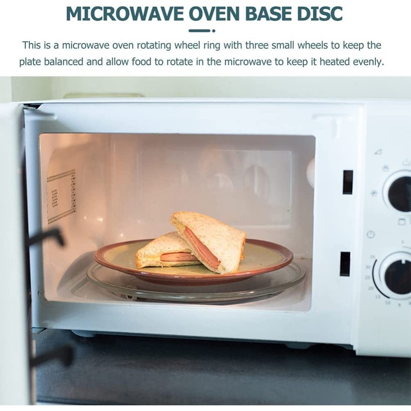 1-Pack Microwave Oven Flat Turntable Ring Roller Glass Plate Tray