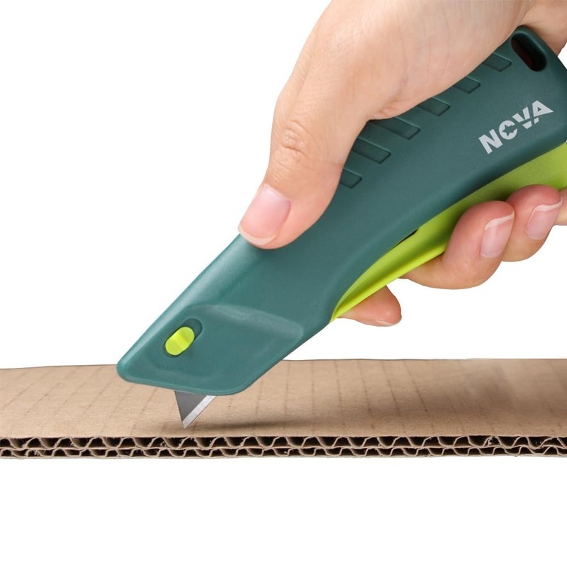 Nova Smart-retracting Squeeze Trigger Knife, Safety Box Cutter, Utility Knife,
