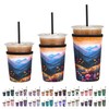 Cavllson 3 Reusable Insulated Neoprene Iced Coffee Sleeves & Coffee