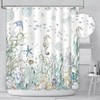 AIBIIN 180x180cm Ocean Shower Curtain Under The Sea Theme Starfish