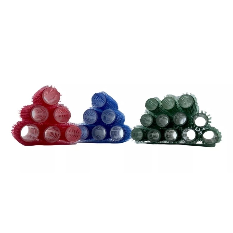 EUROMODE 48 Tubos Cabello Autoadheribles Plastico Rodillo 13,15,17 Mm