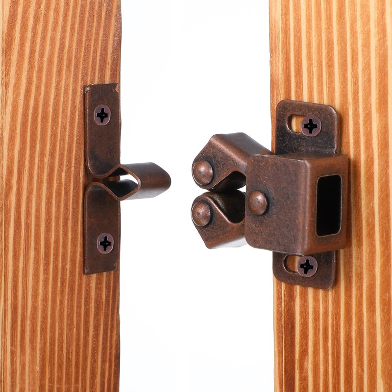 2Pcs Cabinet Latch, Double Roller Catch Latches Hardware for Cabinet