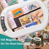 IVMAIE 10X Rectangle Magnifying Glass with Light, 5 Color Modes