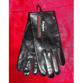 FOWNES BLACK LEATHER GLOVES  'xXx' (2002) NWT SIZE LARGE