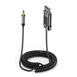 Aux Bluetooth Adapter Car, 5.1 Bluetooth Adapter Car Aux, Bluetooth Jack Adapter, Compatible with Car with Aux and USB Port, Speaker Amplifier, Voice Navigation, Hands-Free Calls