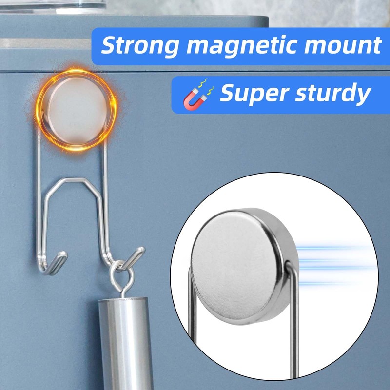 Stainless Steel Ice Scoop for Freezer with Magnetic Holder, Compatible