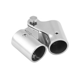 POCREATION Boat Tube Connector Stainless Steel Folding Swivel Boat Rail Tube Pipe Fittings 25mm 1in 22mm 7/8in Outer Diameter for Marine Use