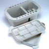 Jakar : Rectangular brush tub with integrated palette in lid.