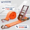 Dawnerz Heavy Duty 4 Inch x 30 Ft Ratchet Straps