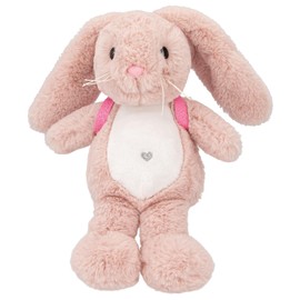 Depesche 12456 Princess Mimi Cuddly Toy Rabbit Nelly with Soft Fur in Pink, Approx. 19 cm Plush Toy with Backpack