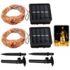 Nextpal 16ft 50 LED Solar Copper String Lights Outdoor, Waterproof