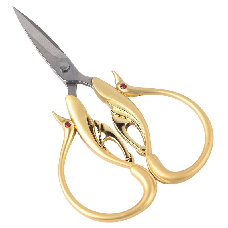 Scissors Retro DIY Swan Shaped Cross Stitch Household Cloth Cutting