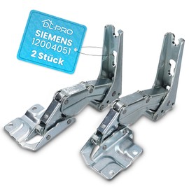 DL-pro Door Hinge Set for Bosch Siemens Neff Constructa 12004051 2-Piece Metal Hinge Top + Bottom for Fridge Freezer Combination