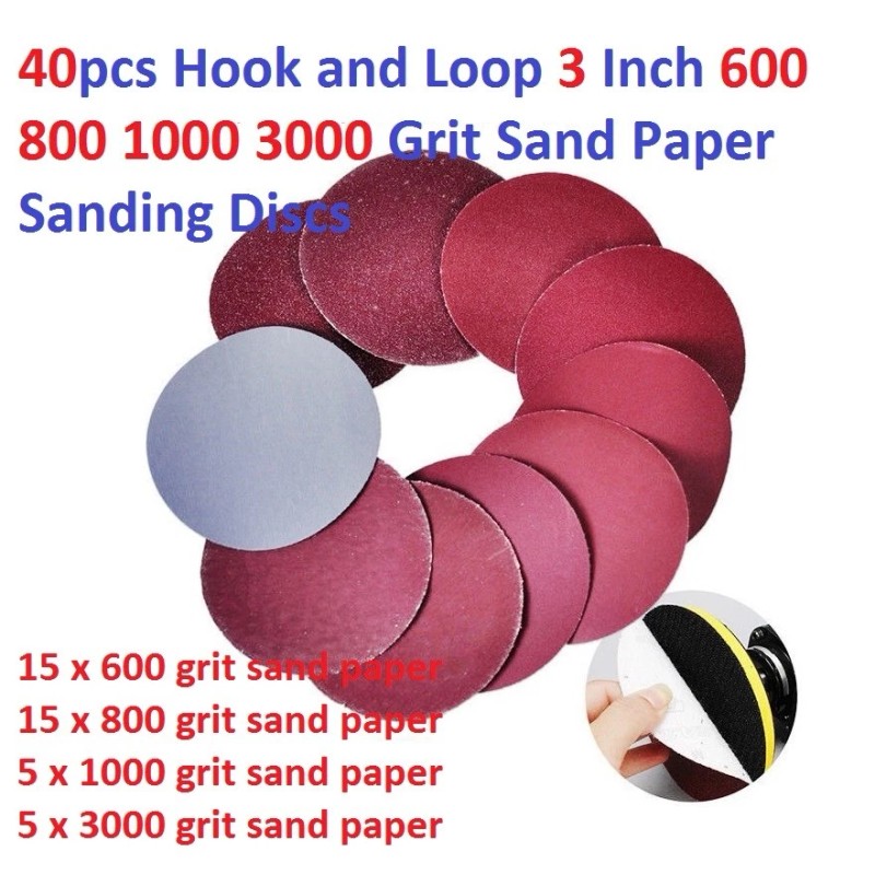 HILDA 40pcs Hook and Loop 3 Inch 600 800 1000