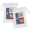 Ambesonne Texas Star Fabric Pouch Set of 2, Lone Star