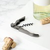 Viski Gunmetal Signature Double Hinged Waiters Corkscrew Wine Opener, Stainless
