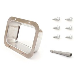 EAGLE 1 - 3" X 4" Aluminum Gutter Downspout Outlet with 6 Free Screws, 1/4" Chuck and Instructions - Easy to Install (1)