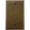Aged Antique Brass Single Gang Blank Wall Plate