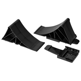 AUTOLIGHT 24 Set of 2 wheel chocks with holder and mounting brake wedges inhibitor shoes support for car trailers and caravans up to 1.6 tonnes axle load