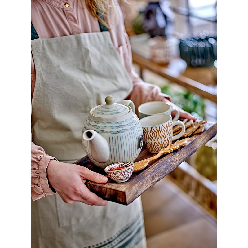 Bloomingville Maple 82058612 Teapot Stoneware in Blue with a Volume