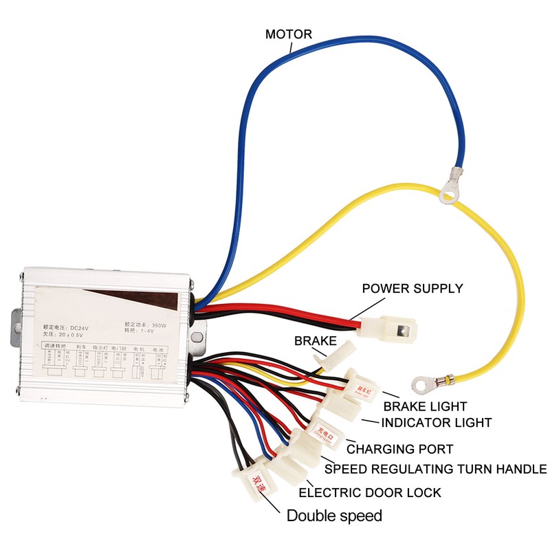 24V 350W Two Speed Controller Electric Door Lock Throttle Handle