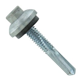Fasteners Plus ST Fastening #12-24 x 1-1/4" ZXL HG Steelbinder Metal Roofing Screws Metal-to-Metal - Galvanized (Pack of 250)