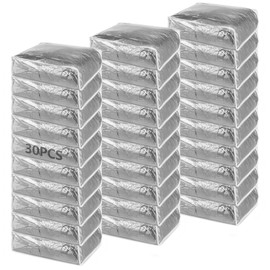 30 PCS Clear Zipper Storage Bags, PVC Small Storage Bags, 15 x 11 x 4 Inches Table Leaf Storage Bag, Transparent and Quality, Easy Carry and Space-Saving