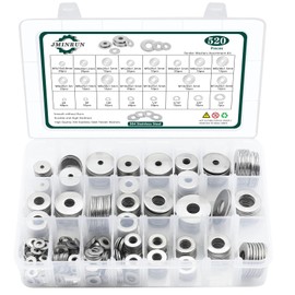 Fender Washers, 520 Pcs SAE + Metric 23 Sizes Flat Washers Assortment Set, 304 Stainless Steel Assorted Hardware Washers Kit for Bolts - M3 M4 M5 M6 M8 M10 M12 6# 8# 10# 1/4 5/16 3/8 1/2