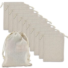 SLTAXAR Cotton Bag for Filling Cotton Bag with Drawstring Fabric Bag with Drawstring Jute Bag Fabric Bag Large Cotton Bag for Christmas Gift, brown