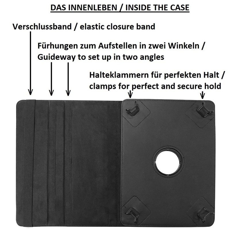 Compatible with Alcatel 1T 10 Protective Case 360° Tablet Case
