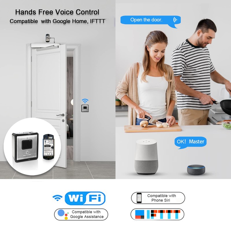 Olideauto Smart WiFi Hand Free Wave Sensor,Wireless Touchless Wave 5.12''