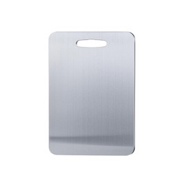 Titanium Cutting Board 100% Pure Titanium Cutting Boards Food Grade Double Sided Upgrade Metal Chopping Board for Cutting Meats Fruits and Vegetables(Silver-x-small)