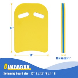 Swimming Kickboard 2pcs,Kickboard Swimming Training Kick Board,Use for Adults and Children(Blue&Yellow)