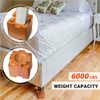 Wood Bed Risers with Non-Slip Rubber Pad, Stackable Furniture Risers