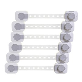 Dreambaby Paquete de 6 Broches de Seguridad Multiusos, Cerraduras para Niños para Armarios, Cajones, Electrodomésticos, Inodoro