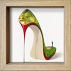 International Graphics Framed Postcards, Wood, 16 x 16 cm