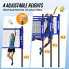 Volleyball Badminton Net Set Combo for Backyard Beach, 2-in-1 Adjustable