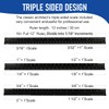 Architectural Scale Ruler for Blueprint, 12'' Metric Metal Engineers Triangle