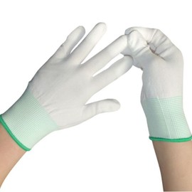 DIZLAS Work Gloves, Thin, Anti-Slip, Anti-Static, Fingertip Coating, 12 Pairs (M Size)