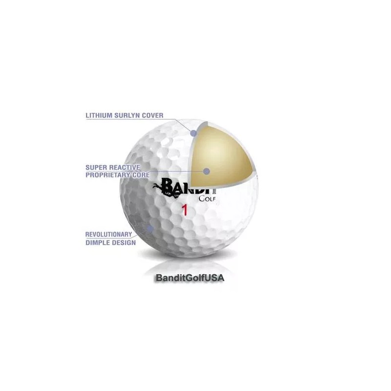 Bandit Non Conforming Illegal Maximum Distance Golf Balls 1 Dozen