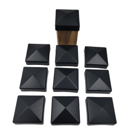 Pack of 10 Fence Post Caps 90 mm Pyramid Cover Cap Anthracite for Posts 9 x 9 cm (UV Stabilised / Made in Germany)