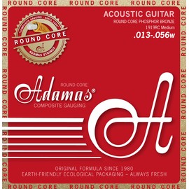 Adamas Historic Reissue Acoustic Guitar Strings Phosphor Bronze Round Core Set Medium .013-.056 - 1919RC