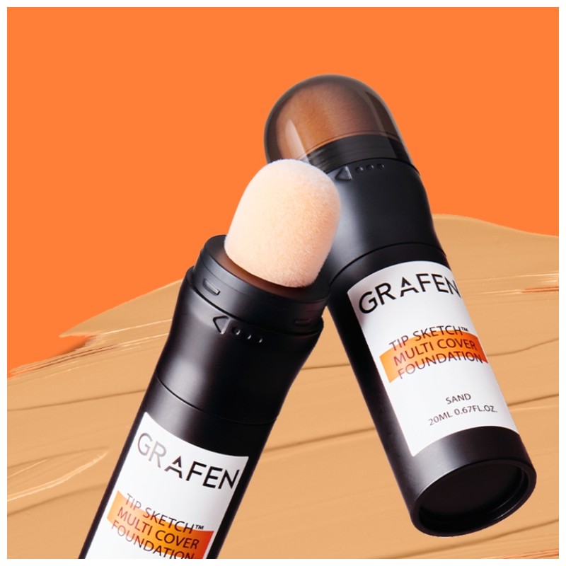 GRAFEN Tip Sketch Multi Cover Foundation 20ml, Shade:23 Sand