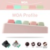 TYRIXKI PBT Keycaps 126 Keys MOA Profile Cute Keycap Dye-Sublimation