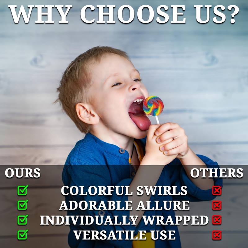 Fun Express Mini Rainbow Swirl Lollipops - Pack of 38,