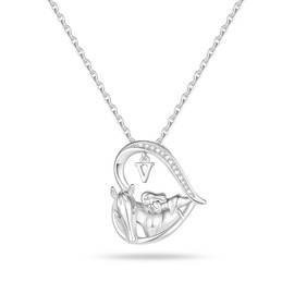 BRIJEWLIC Horse Gifts for Girls Horse Necklace, CZ Sliver Plated Heart Initial Necklace for Girls Teen Girls Horse Necklaces for Girls Women Horses for Girls Horse Jewelry Gifts for Horse Lovers, Cubic Zirconia, Cubic Zirconia